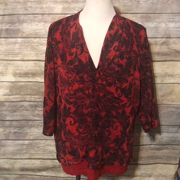 Dana Buchman Tops - Red blouse